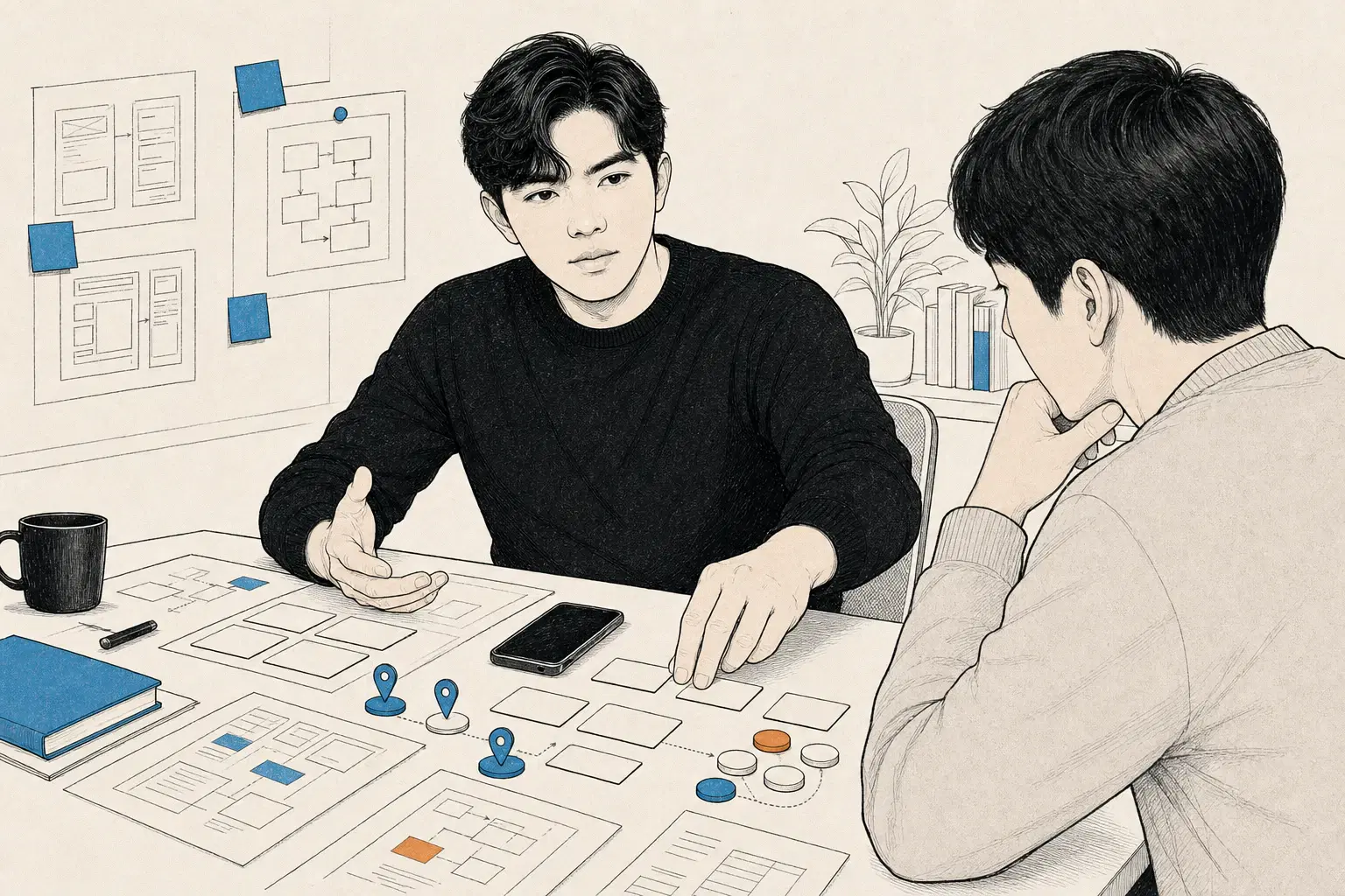 창업자와 모각공 제품의 우선순위를 설계하는 컨설턴트